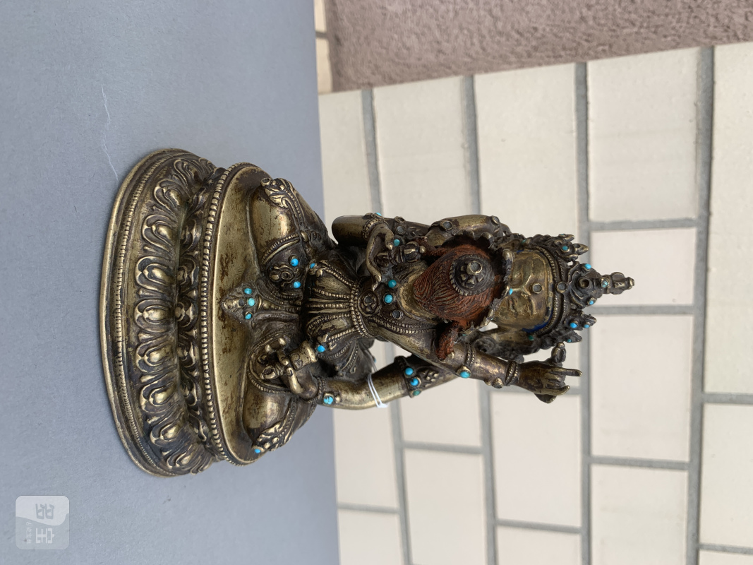 A FINE AND RARE BRONZE FIGURE OF ADIBUDDHA VAJRASATTVA AND HIS CONSORT - 图6